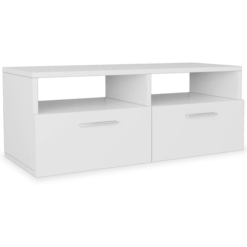 

vidaXL Mueble para la televisión aglomerado blanco 95x35x36 cm - Blanco