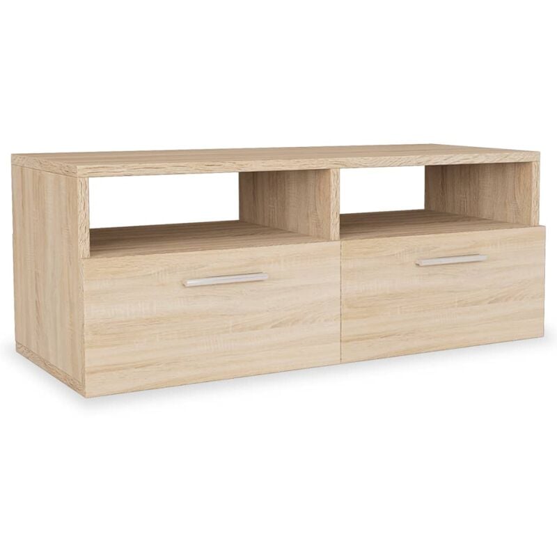 

Mueble para la televisión aglomerado color roble 95x35x36 cm - Marrón - Vidaxl