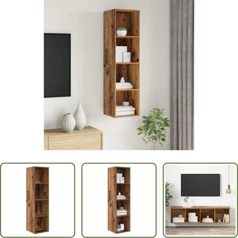 vidaXL Mueble para sala -  Conjunto de mueble de TV Madera Vieja 37 x 37 x 142,5 cm