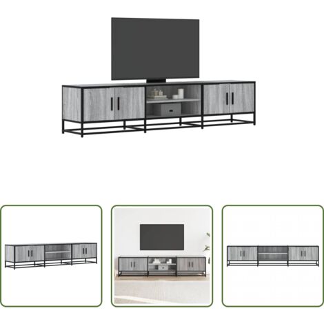 vidaXL Mueble para sala -  Mueble para TV madera de ingeniería gris Sonoma 180x35x41 cm