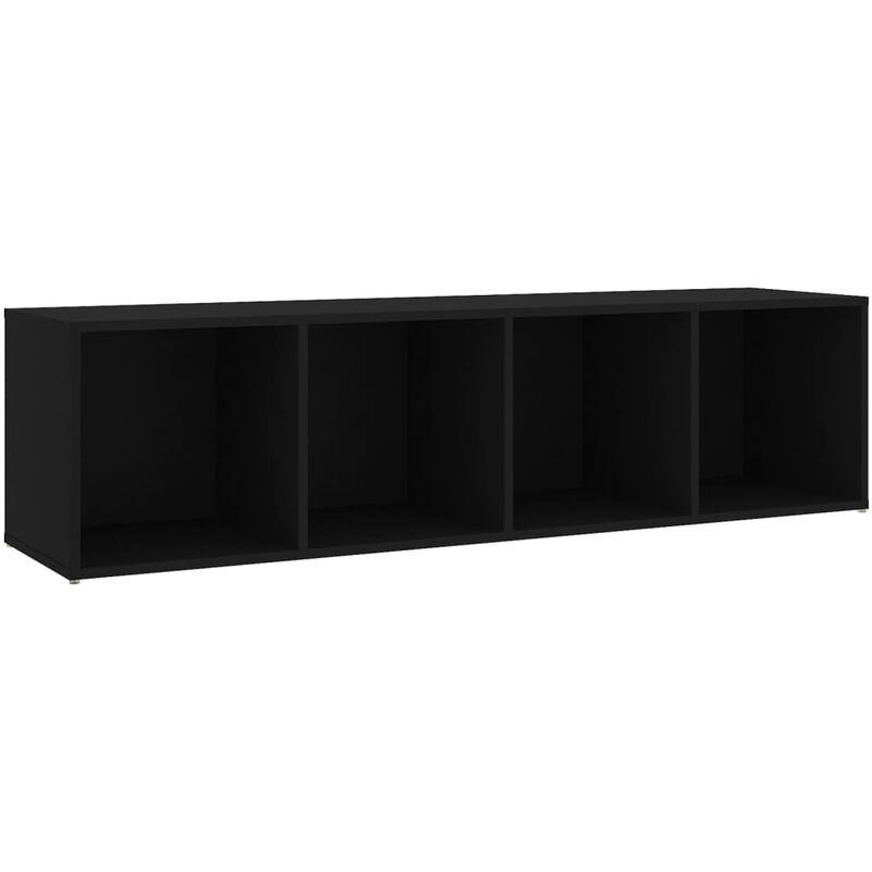 

Mueble para TV aglomerado negro 107x35x37 cm - Negro - Vidaxl