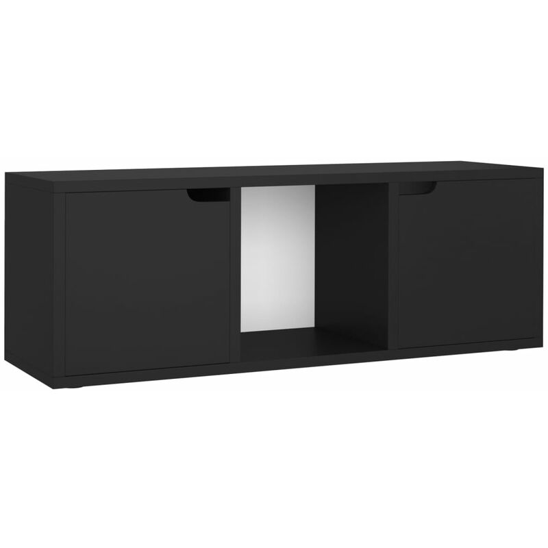 

Mueble para TV aglomerado negro 88,5x27x5x30,5 cm - Negro - Vidaxl