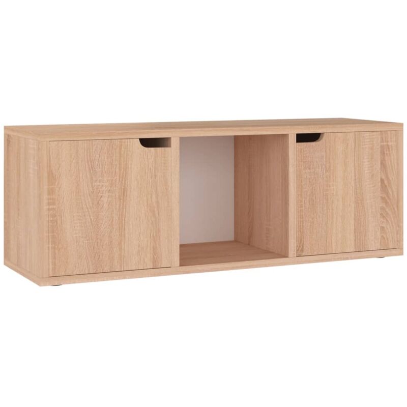 

Mueble para TV aglomerado roble Sonoma 88,5x27x5x30,5 cm - Marrón - Vidaxl