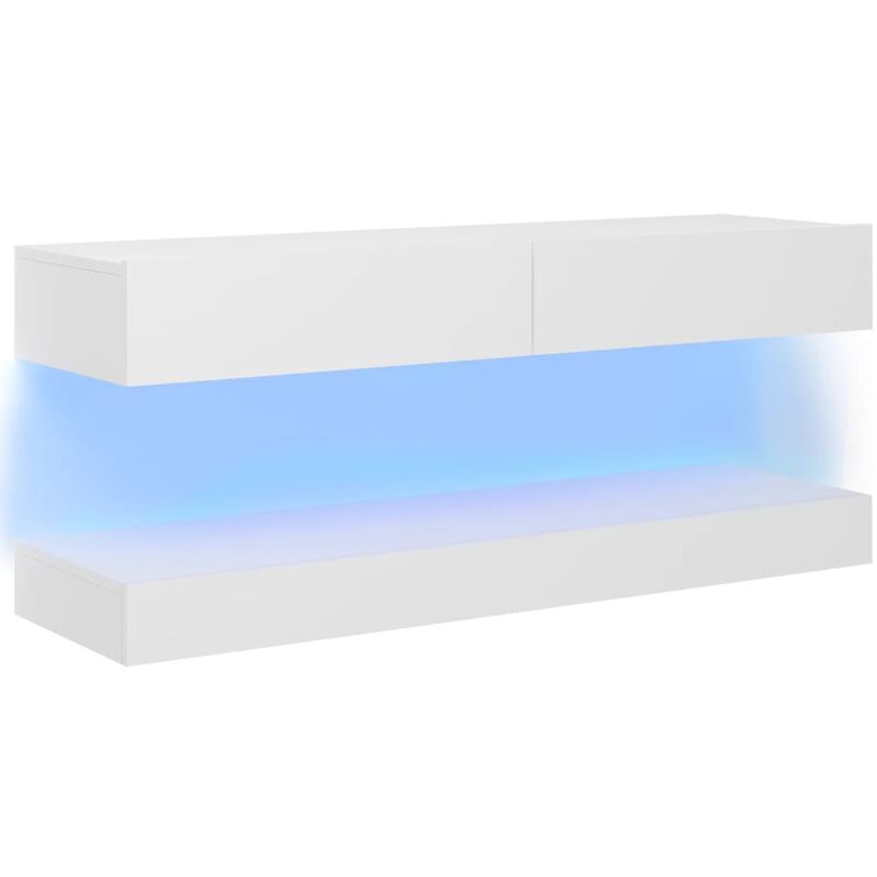 

Mueble para TV con luces LED blanco 120x35 cm