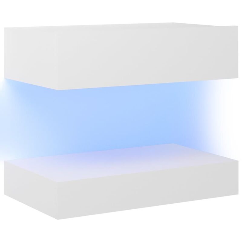 

Mueble para TV con luces LED blanco 60x35 cm - Blanco - Vidaxl