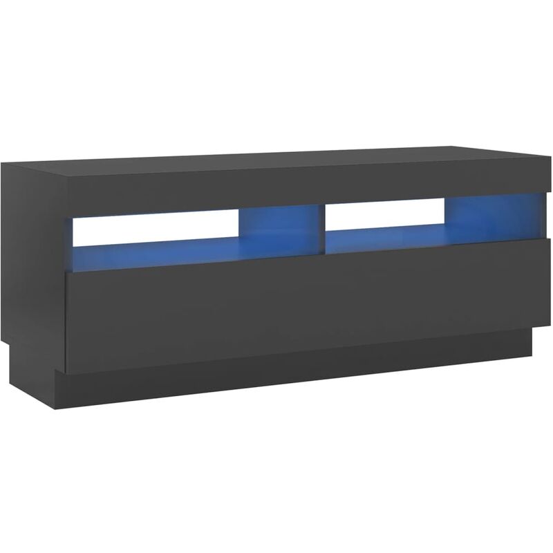 

Mueble para TV con luces LED gris 100x35x40 cm - Gris - Vidaxl