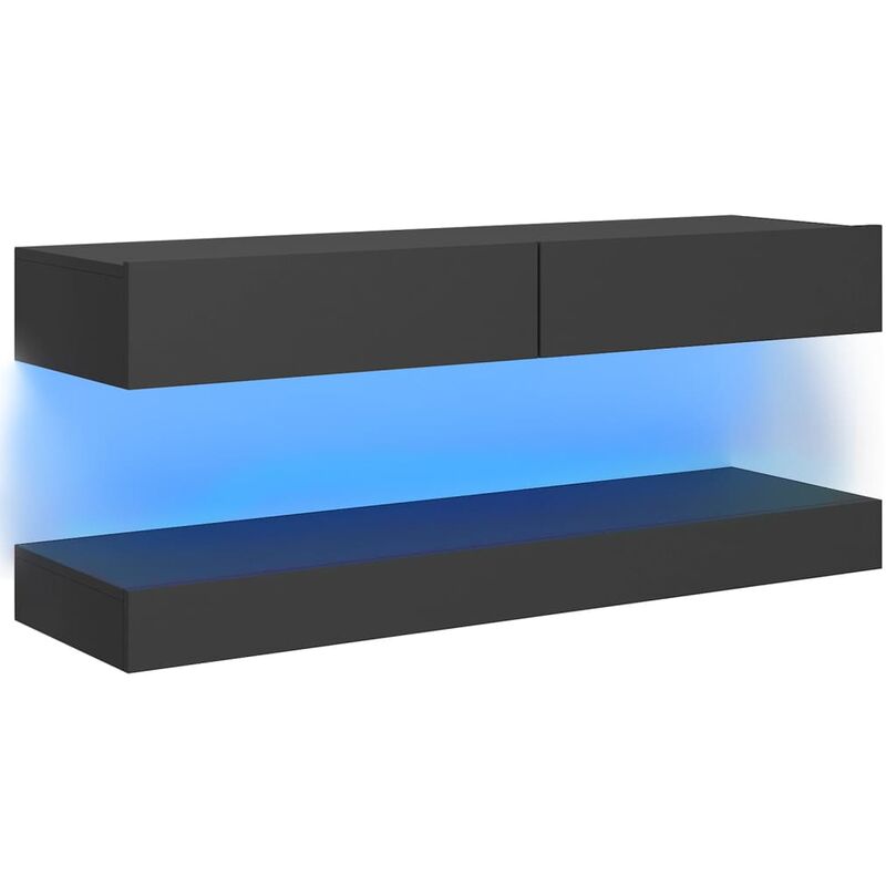 

vidaXL Mueble para TV con luces LED gris 120x35 cm - Gris