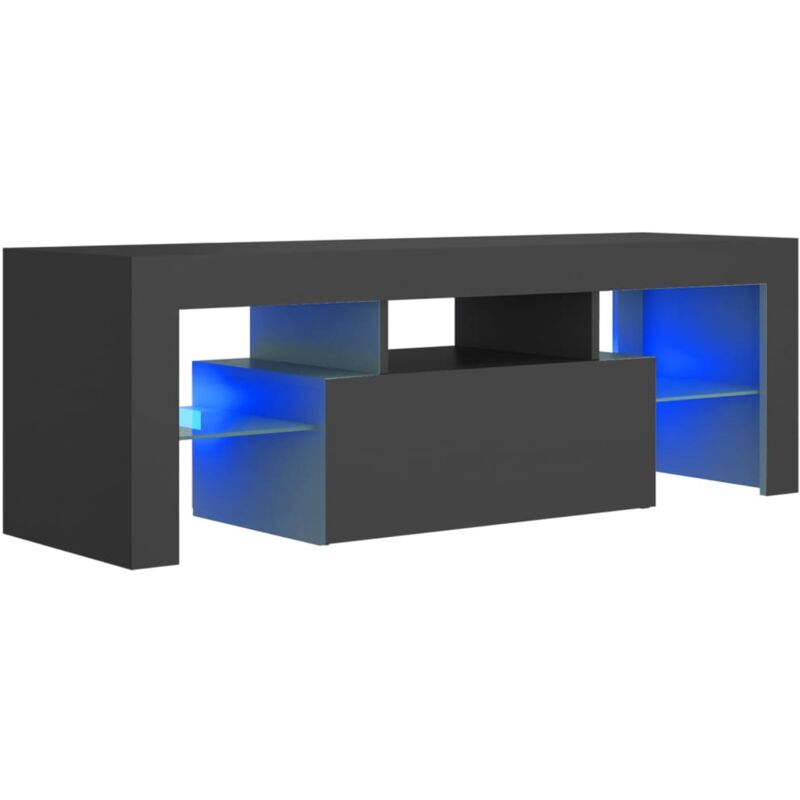 

Mueble para TV con luces LED gris 120x35x40 cm - Gris - Vidaxl