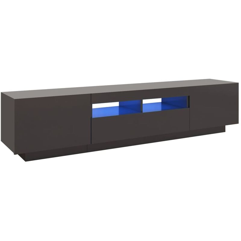 

Mueble para TV con luces LED gris 180x35x40 cm - Gris - Vidaxl