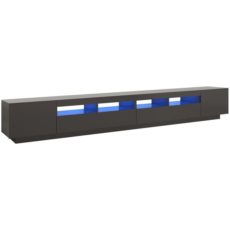 

Mueble para TV con luces LED gris 300x35x40 cm - Gris - Vidaxl