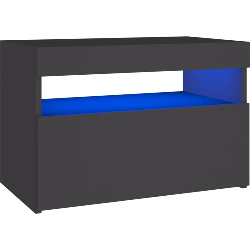 

vidaXL Mueble para TV con luces LED gris 60x35x40 cm - Gris