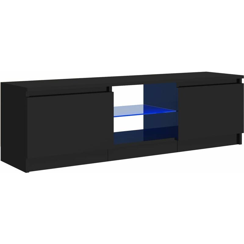 

Vidaxl - Mueble para TV con luces LED negro brillante 120x30x35,5 cm - Negro