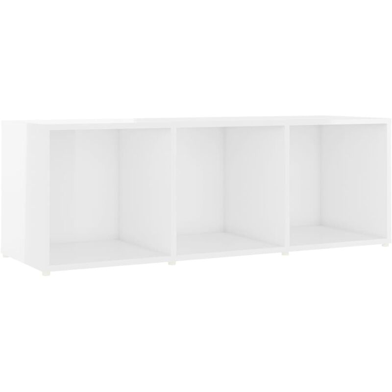 

Mueble para TV de aglomerado blanco brillante 107x35x37 cm - Blanco - Vidaxl
