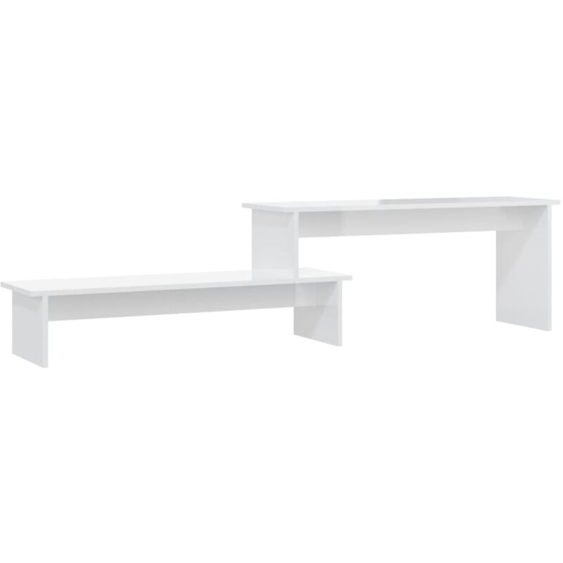 

vidaXL Mueble para TV de aglomerado blanco brillante 180x30x43 cm - Blanco