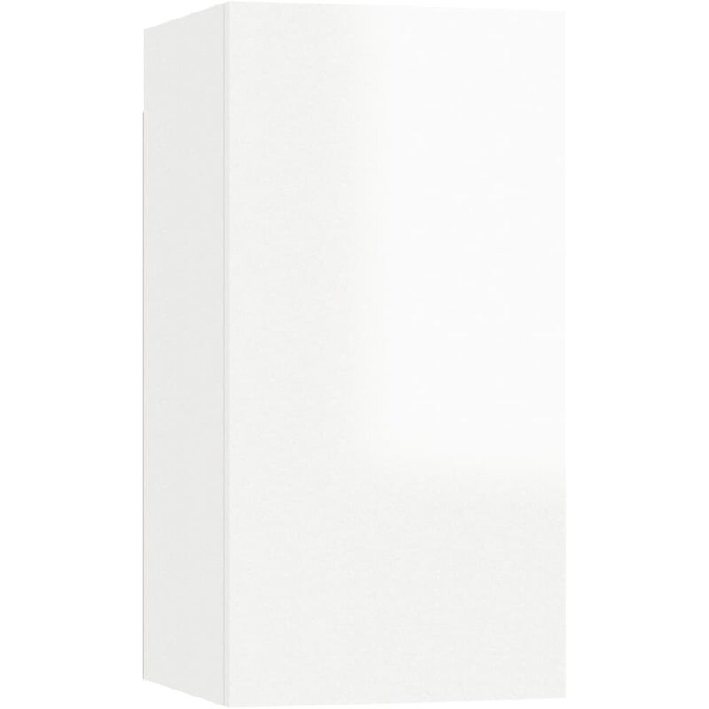 

Mueble para TV de aglomerado blanco brillante 30,5x30x60 cm - Blanco - Vidaxl
