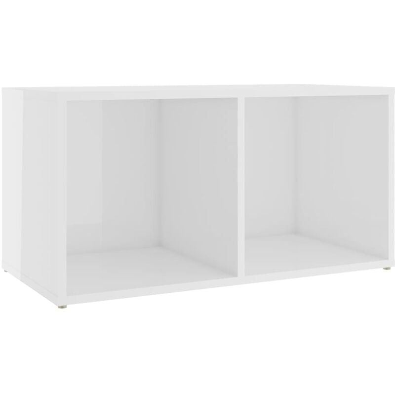 

Vidaxl - Mueble para TV de aglomerado blanco brillante 72x35x36,5 cm - Blanco