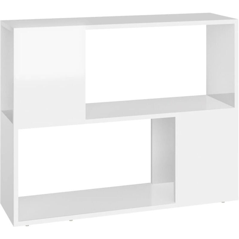 

Mueble para TV de aglomerado blanco brillante 80x24x63 cm - Blanco - Vidaxl