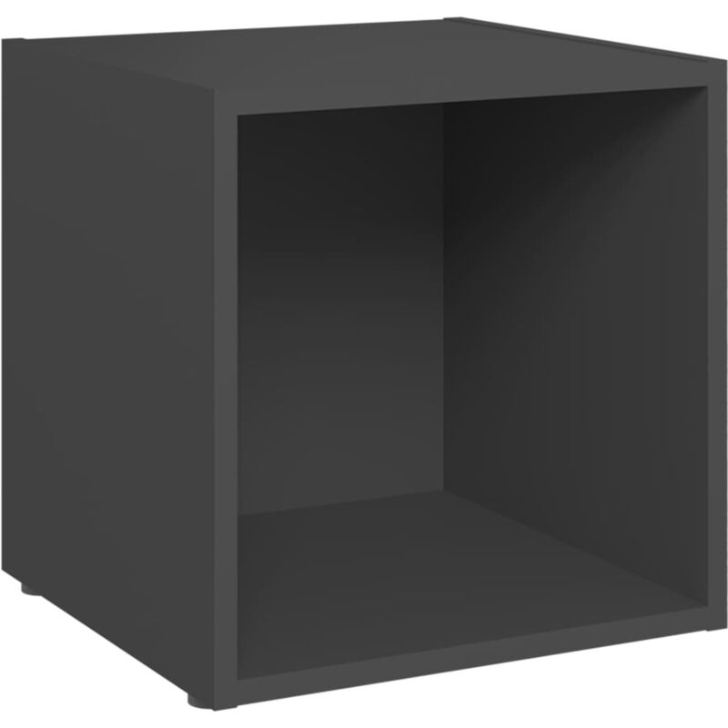 

vidaXL Mueble para TV de aglomerado gris 37x35x37 cm - Gris