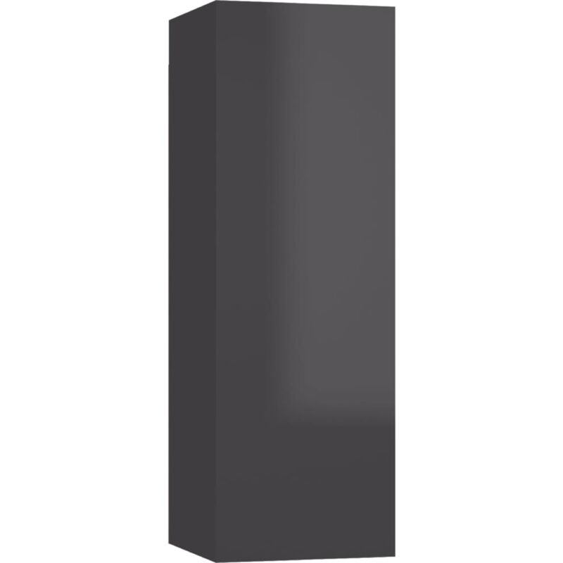 

Mueble para TV de aglomerado gris brillante 30,5x30x90 cm - Gris - Vidaxl
