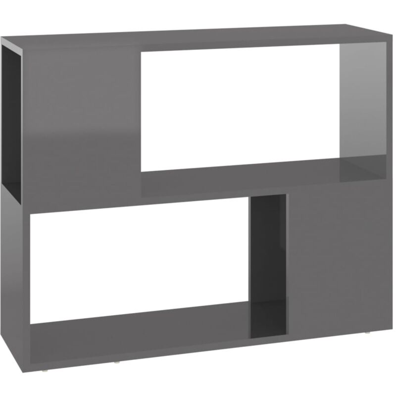 

Mueble para TV de aglomerado gris brillante 80x24x63 cm - Gris - Vidaxl