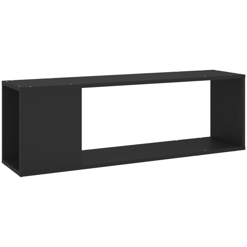 

Mueble para TV de aglomerado negro 100x24x32 cm - Negro - Vidaxl