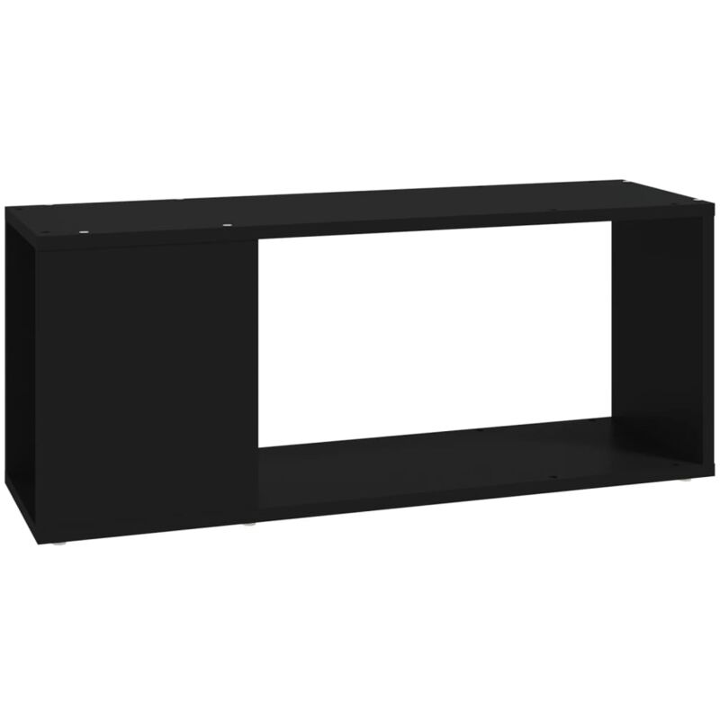 

Mueble para TV de aglomerado negro 80x24x32 cm - Negro - Vidaxl
