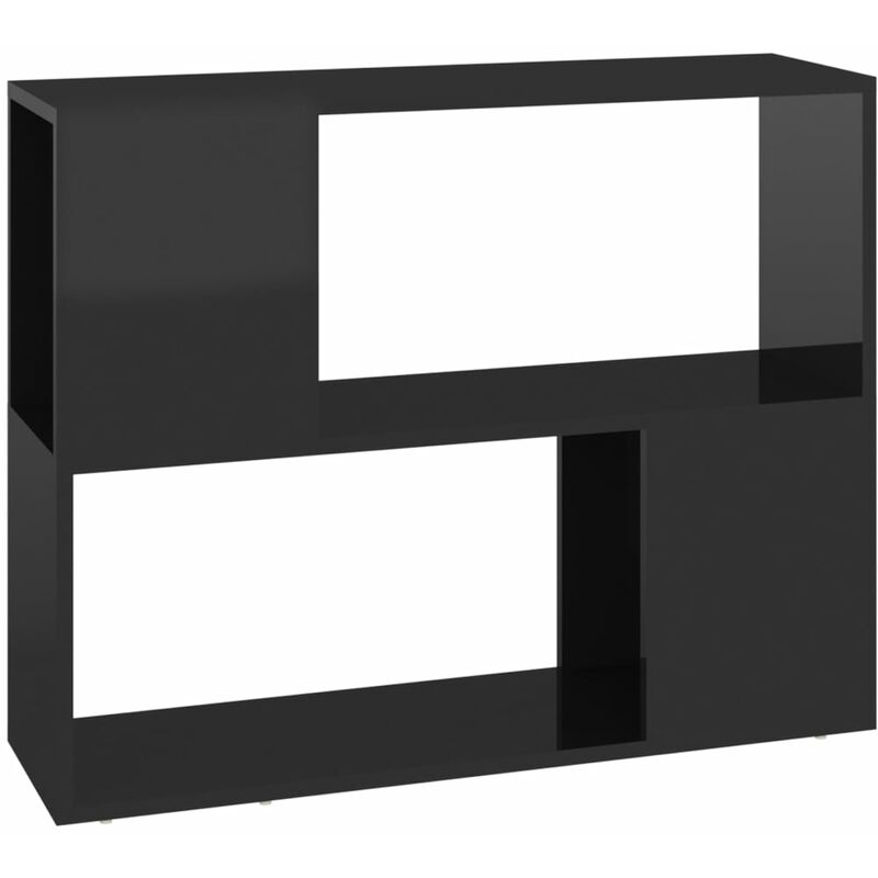 

Mueble para TV de aglomerado negro brillante 80x24x63 cm - Negro - Vidaxl
