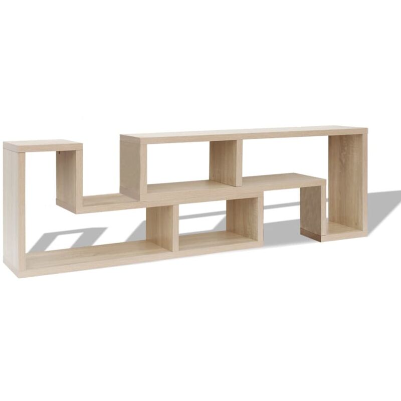 

Mueble para TV roble en forma de L - Marrón - Vidaxl