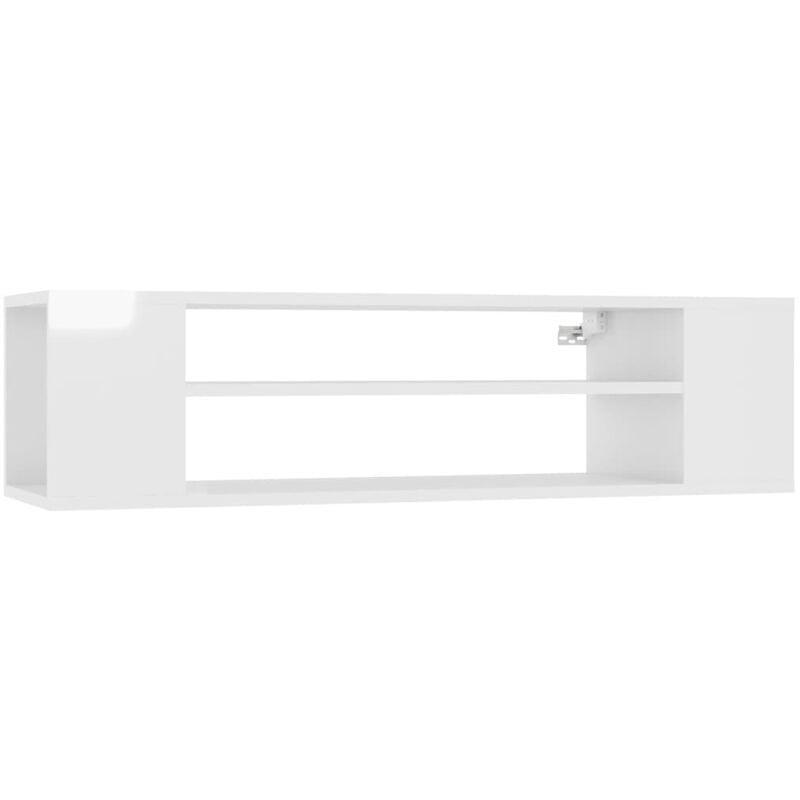 

Mueble TV colgante aglomerado blanco brillante 100x30x26,5 cm - Blanco - Vidaxl