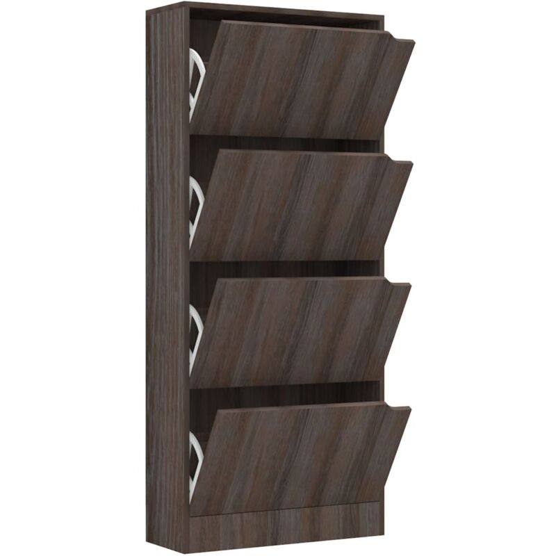 

Vidaxl - Mueble zapatero 4 puertas aglomerado roble gris 59x24x136 cm - Gris