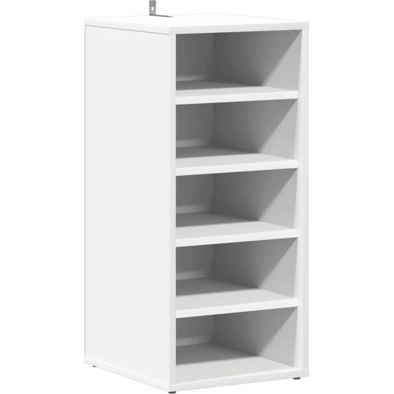 

Mueble zapatero de aglomerado blanco 31,5x35x70 cm - Blanco - Vidaxl