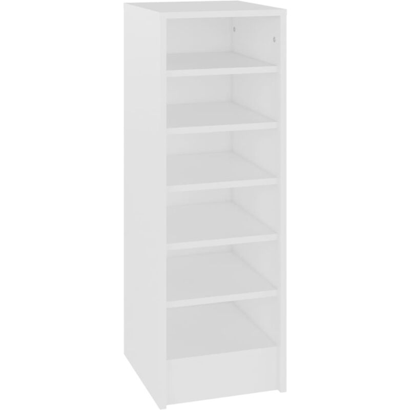 

vidaXL Mueble zapatero de aglomerado blanco 31,5x35x90 cm - Blanco