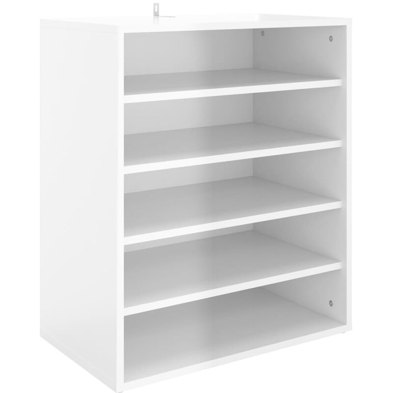 

Mueble zapatero de aglomerado blanco brillante 60x35x70 cm - Blanco - Vidaxl