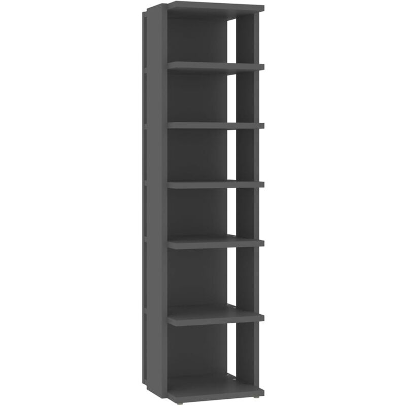 

Mueble zapatero de aglomerado gris 25x27x102 cm - Gris - Vidaxl
