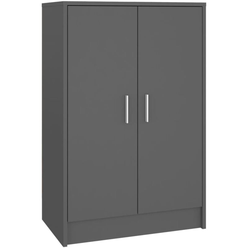 

vidaXL Mueble zapatero de aglomerado gris 60x35x92 cm - Gris