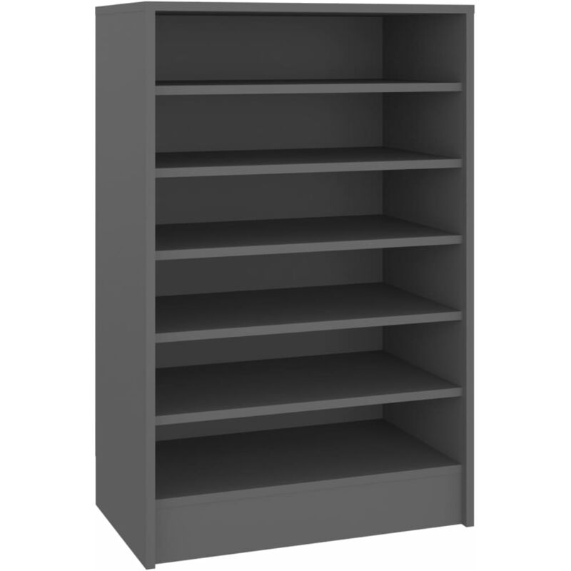 

vidaXL Mueble zapatero de aglomerado gris 60x35x92 cm - Gris