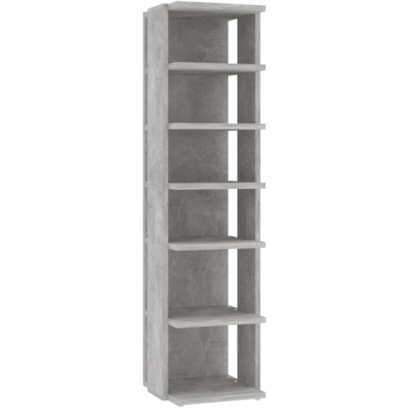 

Mueble zapatero de aglomerado gris hormigón 25x27x102 cm - Gris - Vidaxl