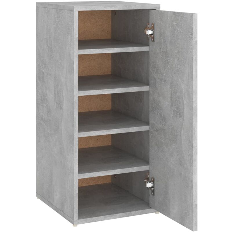 

vidaXL Mueble zapatero de aglomerado gris hormigón 32x35x70 cm - Gris