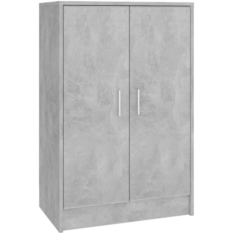 

Mueble zapatero de aglomerado gris hormigón 60x35x92 cm - Gris - Vidaxl