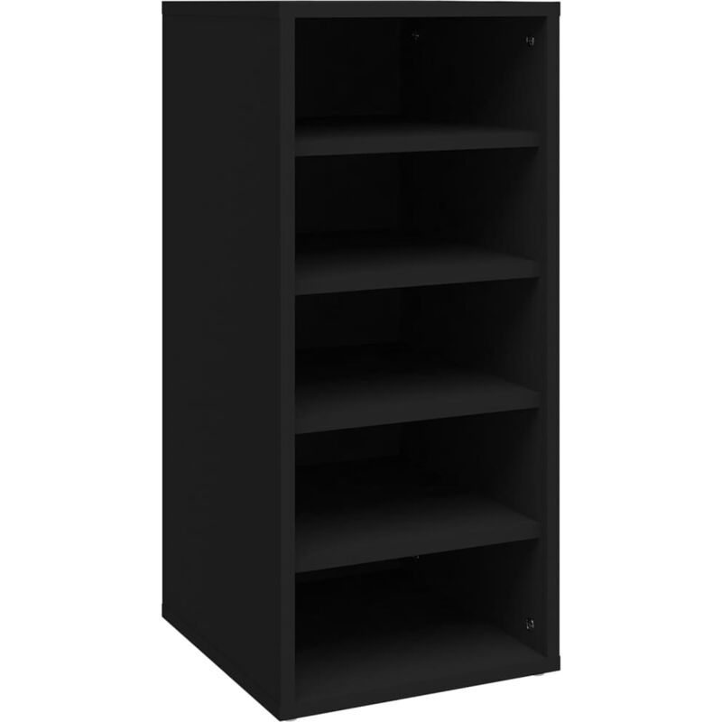 

vidaXL Mueble zapatero de aglomerado negro 31,5x35x70 cm - Negro