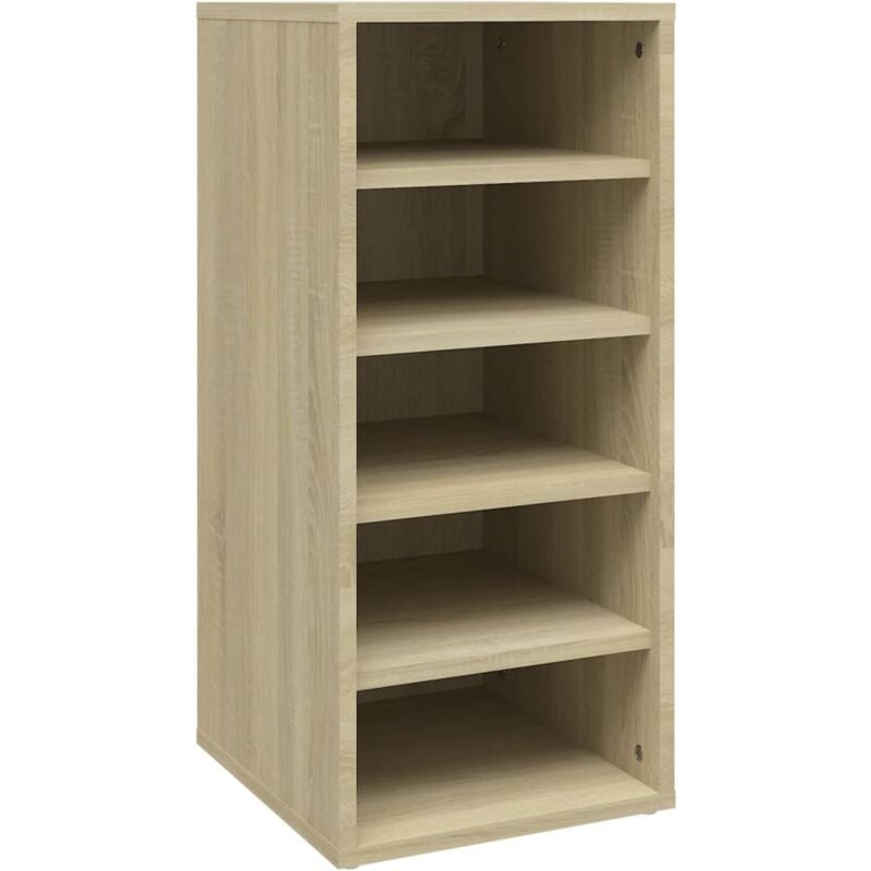 

Mueble zapatero de aglomerado roble Sonoma 31,5x35x70 cm - Marrón - Vidaxl