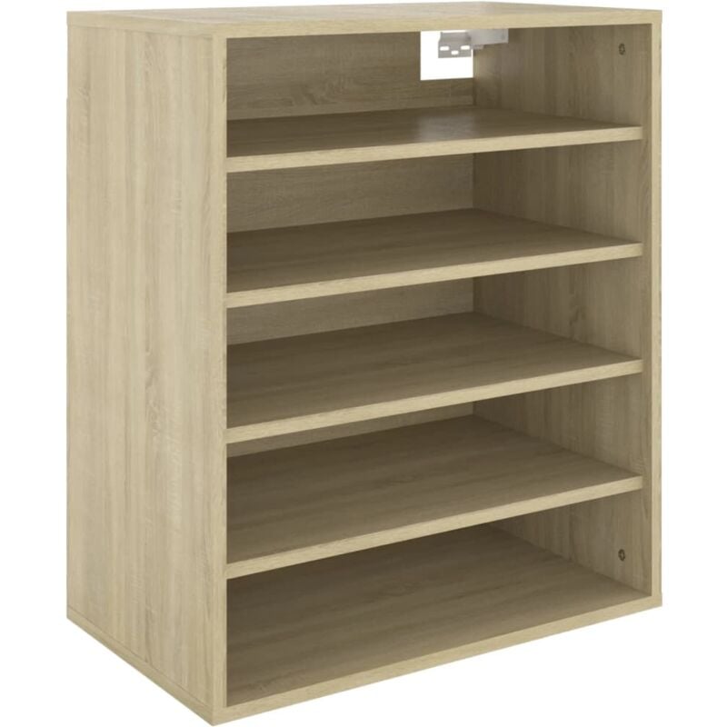 

Mueble zapatero de aglomerado roble Sonoma 60x35x70 cm - Marrón - Vidaxl