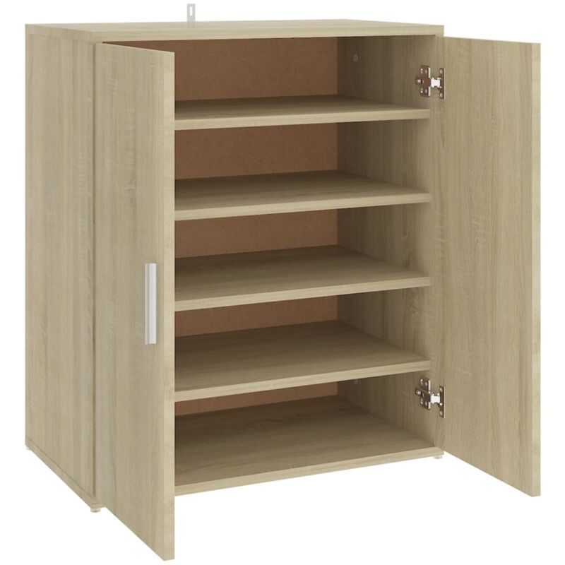 

Mueble zapatero de aglomerado roble Sonoma 60x35x70 cm - Marrón - Vidaxl