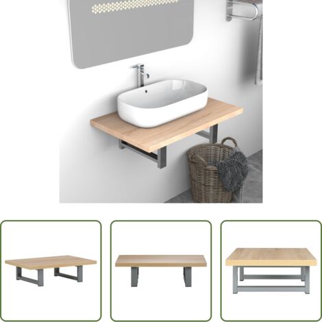 vidaXL Muebles de baño -  Mueble de cuarto de baño roble 60x40x16,3 cm