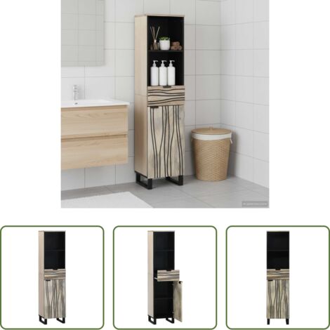 vidaXL Muebles de baño -  Mueble de lavabo para baño con estante 38 x 33 x 160 cm