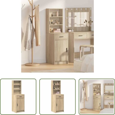 vidaXL Muebles de cocina -  Aparador alto con cajón Roble Sonoma 40 x 40,5 x 135 cm