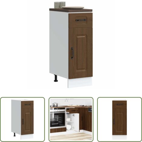 vidaXL Muebles de cocina -  Mueble bajo de cocina Kalmar madera ingeniería de roble marrón
