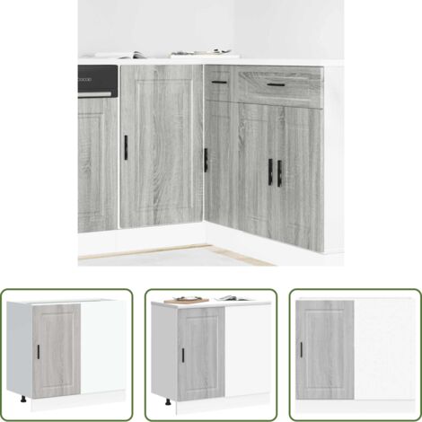 vidaXL Muebles de cocina -  Mueble bajo de cocina porto gris sonoma madera reconstituida