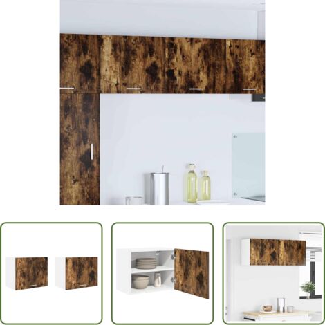 vidaXL Muebles de cocina -  Mueble colgante 2 pcs Roble Ahumado y 50 x 31 x 40 cm