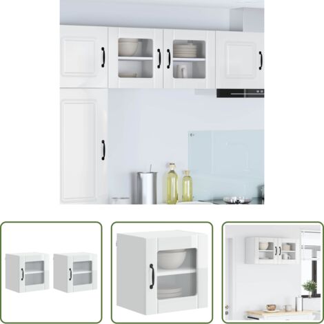 vidaXL Muebles de cocina -  Mueble de Cocina 2 pcs brillante 40 x 31 x 40 cm